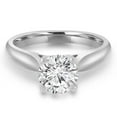 thumbnail image 1 of Majesty Diamonds MD190460-4.5 0.33 CT Round Diamond Solitaire Engagement Ring in 14K White Gold - Size 4.5, 1 of 1