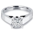 thumbnail image 1 of Majesty Diamonds MD190473-6 0.33 CT Princess Diamond Cathedral Solitaire Engagement Ring in 14K White Gold - Size 6, 1 of 1