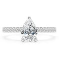thumbnail image 1 of Majesty Diamonds MD210010-8 1.6 CTW Pear Diamond 0.75 Way Solitaire Engagement Ring with Accents in 14K White Gold - Size 8, 1 of 1