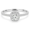 thumbnail image 1 of Majesty Diamonds MD210011-5.5 0.4 CTW Round Diamond Halo Engagement Ring with Accents in 14K White Gold - Size 5.5, 1 of 1