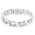 thumbnail image 1 of Majesty Diamonds MD210021 2.1 CTW Round Diamond Cuban Link Bracelet in 14K White Gold, 1 of 1
