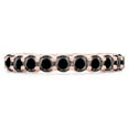 thumbnail image 1 of Majesty Diamonds MD210149-7 1.8 CTW Round Black Diamond 0.75 Way Semi-Eternity Anniversary Wedding Band Ring in 14K Rose Gold - Size 7, 1 of 1
