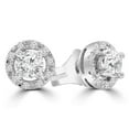 thumbnail image 1 of Majesty Diamonds MD210257 0.38 CTW Round Diamond Halo Stud Earrings in 14K White Gold, 1 of 1