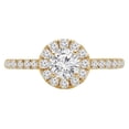 thumbnail image 1 of Majesty Diamonds MD210288-P 0.8 CTW Round Diamond Cathedral Halo Engagement Ring in 14K Yellow Gold, 1 of 1