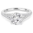 thumbnail image 1 of Majesty Diamonds MD210307-8.5 2.1 CTW Round Diamond Split Shank Solitaire Engagement Ring with Accents in 14K White Gold - Size 8.5, 1 of 1