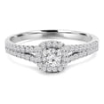 thumbnail image 1 of Majesty Diamonds MD210364-6 0.75 CTW Round Diamond Split Shank Cushion Halo Engagement Ring in 14K White Gold - Size 6, 1 of 1