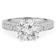 thumbnail image 1 of Majesty Diamonds MD210373-9 0.66 CTW Round Diamond Solitaire Engagement Ring with Accents in 14K White Gold - Size 9, 1 of 1
