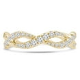 thumbnail image 1 of Majesty Diamonds MD230313-P 0.38 CTW Round Diamond Twisted Semi-Eternity Anniversary Wedding Band Ring in 14K Yellow Gold - Size 4 to 9, 1 of 1