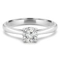 thumbnail image 1 of Majesty Diamonds MD240053-4.5 0.33 CT Round Diamond 4-Prong Solitaire Engagement Ring in 14K White Gold - Size 4.5, 1 of 1