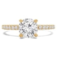 thumbnail image 1 of Majesty Diamonds MD240073-3 0.8 CTW Round Diamond Solitaire with Accents Engagement Ring in 14K Yellow Gold - Size 3, 1 of 1