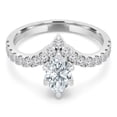 thumbnail image 1 of Majesty Diamonds MD240155-8 0.75 CTW Marquise Diamond Tiara Solitaire with Accents Engagement Ring in 14K White Gold - Size 8, 1 of 1