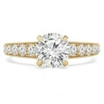 thumbnail image 1 of Majesty Diamonds MD240183-8.5 1.2 CTW Round Lab Created Diamond Vintage Tapered Solitaire with Accents Engagement Ring in 14K Yellow Gold - Size 8.5, 1 of 1