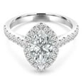 thumbnail image 1 of Majesty Diamonds MD240203-5.5 1.6 CTW Marquise Diamond Marquise Halo Engagement Ring in 14K White Gold - Size 5.5, 1 of 1