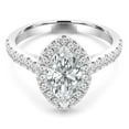 thumbnail image 1 of Majesty Diamonds MD240203-9 1.6 CTW Marquise Diamond Marquise Halo Engagement Ring in 14K White Gold - Size 9, 1 of 1