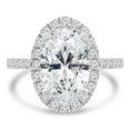 thumbnail image 1 of Majesty Diamonds MD240312-4.5 4 CTW Oval Diamond Oval Halo Anniversary Wedding Band Ring in 14K White Gold - Size 4.5, 1 of 1