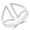 thumbnail image 1 of Majesty Diamonds MDR170057-6.5 0.13 CTW Round Diamond Cocktail Ring in 14K White Gold - Size 6.5, 1 of 1