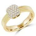 thumbnail image 1 of Majesty Diamonds MDR170076-8.25 0.25 CTW Round Diamond Cocktail Ring in 14K Yellow Gold - Size 8.25, 1 of 1