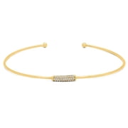 Majesty Diamonds MDR170112 0.2 CTW Round Diamond Bangle Bracelet in 14K