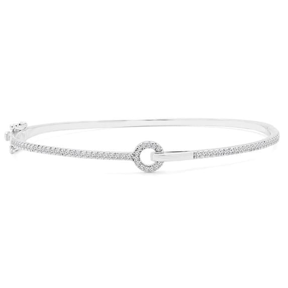 Majesty Diamonds MDR170125 0.66 CTW Round Diamond Bangle Bracelet in 14K