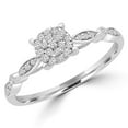 thumbnail image 1 of Majesty Diamonds MDR180028-6.75 0.14 CTW Round Diamond Promise Cluster Engagement Ring in 10K White Gold - Size 6.75, 1 of 1