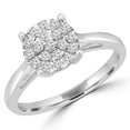 thumbnail image 1 of Majesty Diamonds MDR180031-7.25 0.25 CTW Round Diamond Promise Cluster Engagement Ring in 10K White Gold - Size 7.25, 1 of 1