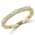 thumbnail image 1 of Majesty Diamonds MDR180042-6.75 0.14 CTW Round Diamond Semi-Eternity Wedding Band Ring in 14K Yellow Gold - Size 6.75, 1 of 1