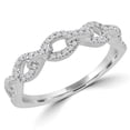 thumbnail image 1 of Majesty Diamonds MDR180043-6 0.16 CTW Round Diamond Linked Semi-Eternity Wedding Band Ring in 14K White Gold - Size 6, 1 of 1