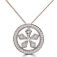 thumbnail image 1 of Majesty Diamonds MDR190035 0.2 CTW Round Diamond Halo Pendant Necklace in 14K Rose Gold With Chain, 1 of 1
