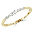 thumbnail image 1 of Majesty Diamonds MDR190053-6.25 0.1 CTW Baguette Diamond Solitaire with Accents Wedding Band Ring in 14K Yellow Gold - Size 6.25, 1 of 1