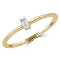 thumbnail image 1 of Majesty Diamonds MDR190080-9 0.05 CT Baguette Diamond Promise Solitaire Engagement Ring in 14K Yellow Gold - Size 9, 1 of 1