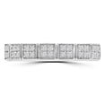 thumbnail image 1 of Majesty Diamonds MDR210007-8 0.14 CTW Round Diamond Cluster Cocktail Ring in 14K White Gold - Size 8, 1 of 1