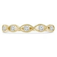 thumbnail image 1 of Majesty Diamonds MDR210135-9 0.2 CTW Round Diamond Vintage Twisted Semi-Eternity Ring in 14K Yellow Gold - Size 9, 1 of 1