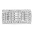 thumbnail image 1 of Majesty Diamonds MDR210174-5.5 1.8 CTW Baguette Diamond Multi-Row Cocktail Ring in 14K White Gold - Size 5.5, 1 of 1