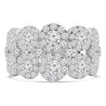 thumbnail image 1 of Majesty Diamonds MDR220004-5 1.8 CTW Round Diamond Halo Cluster Cocktail Ring in 18K White Gold - Size 5, 1 of 1