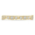 thumbnail image 1 of Majesty Diamonds MDR220216-8.5 0.4 CTW Princess Diamond Bezel Set Vintage Semi-Eternity Anniversary Wedding Band Ring in 14K Yellow Gold - Size 8.5, 1 of 1