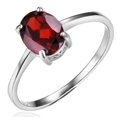 thumbnail image 1 of Majesty Diamonds MDS170212 1.66 CT Oval Red Garnet Cocktail Ring in .925 Sterling Silver - Size 7, 1 of 1