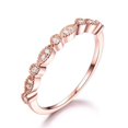 thumbnail image 1 of Majesty Diamonds MDS210220 CTW Round White Cubic-Zirconia Rose Gold Plated Semi-Eternity Ring in 0.925 Rose Sterling Silver - Size 7, 1 of 1