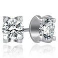 thumbnail image 1 of Majesty Diamonds MDS210311 1 CTW Round Moissanite Stud Earrings in 0.925 White Sterling Silver, 1 of 1