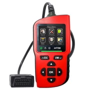 Majesun Automotive Diagnostic Tool with 3.2-Inch TFT Display, Multi-Language Support, Battery and Starter System Testing, Real-Time Waveform, and Fault Code Reading/Clearing, Red, 1 Piece