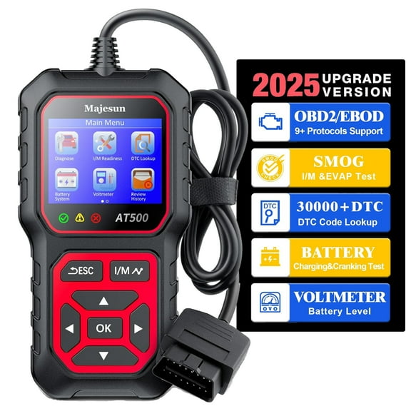 Majesun Automotive Diagnostic Tool with Advanced Car OBD2 Scanner, Universal Vehicle Diagnostic, Red