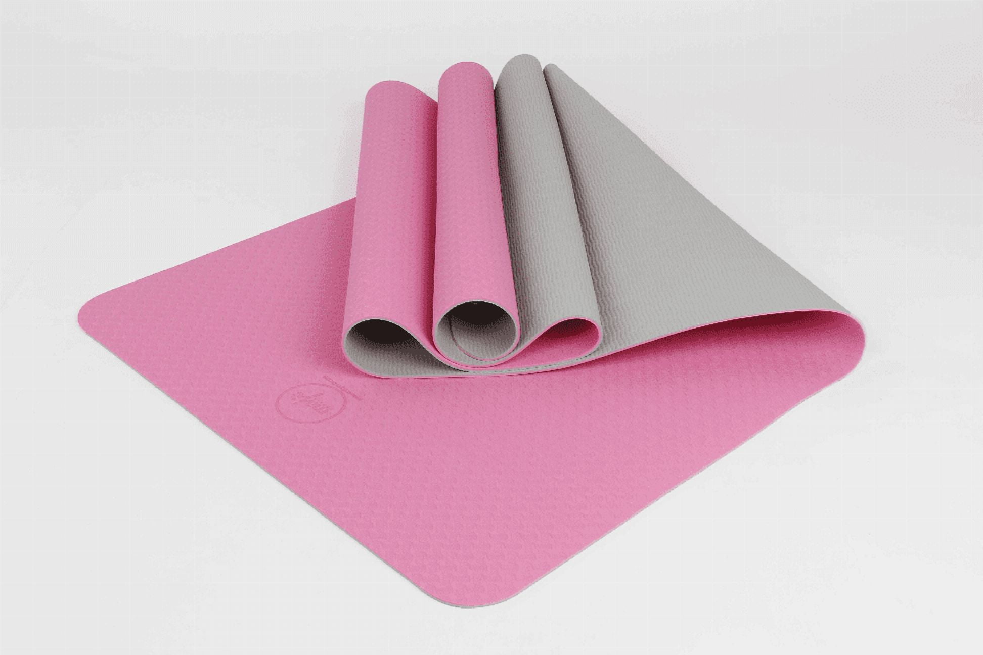 Maji Sports 2-Tone TPE Premium Yoga Mat - Pink/Gray