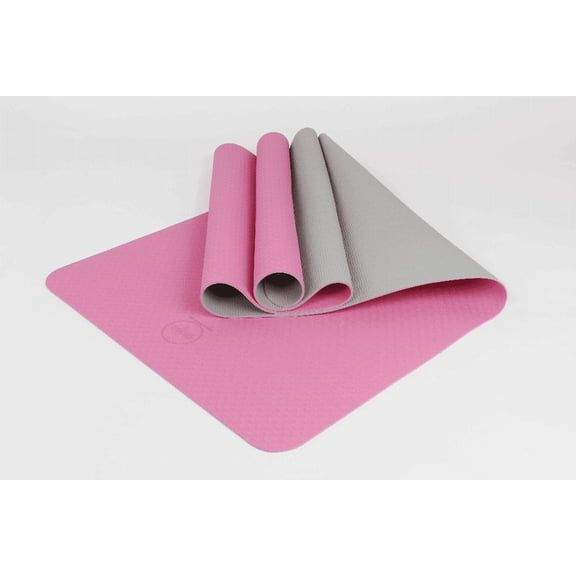 Maji Sports 2-Tone TPE Premium Yoga Mat - Pink/Gray