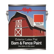 Majic Paints 8-0047-1 Latex Flat Barn & Fence Paint, 1-Gallon, Classic Red