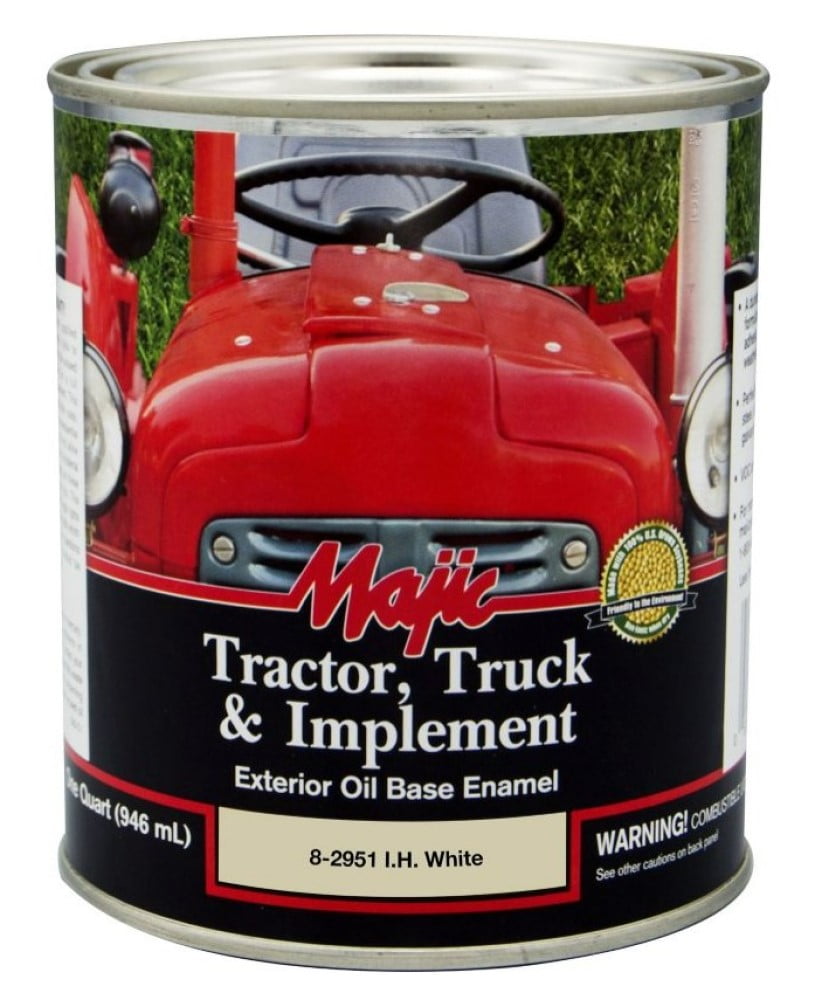 Majic 829512 Tractor Truck & Implement Enamel Paint IH White 1 qt.