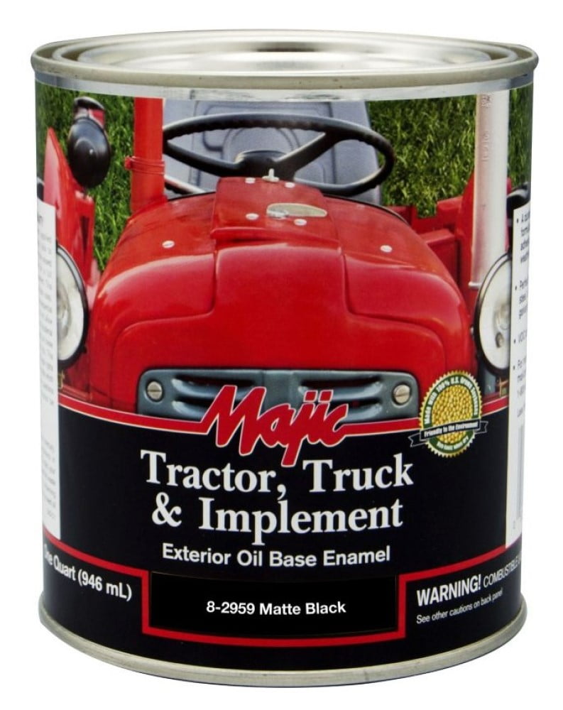 Majic 829592 Tractor Truck & Implement Enamel Paint Matte Black 1 qt
