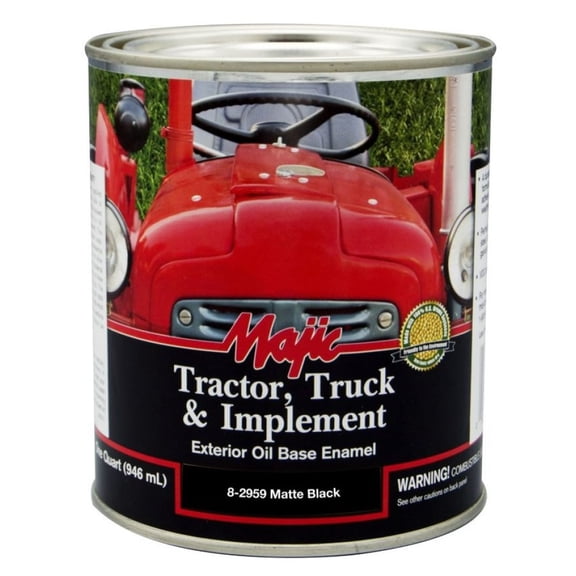 Majic 8-2959-2 Tractor Truck & Implement Enamel Paint Matte Black 1 qt.
