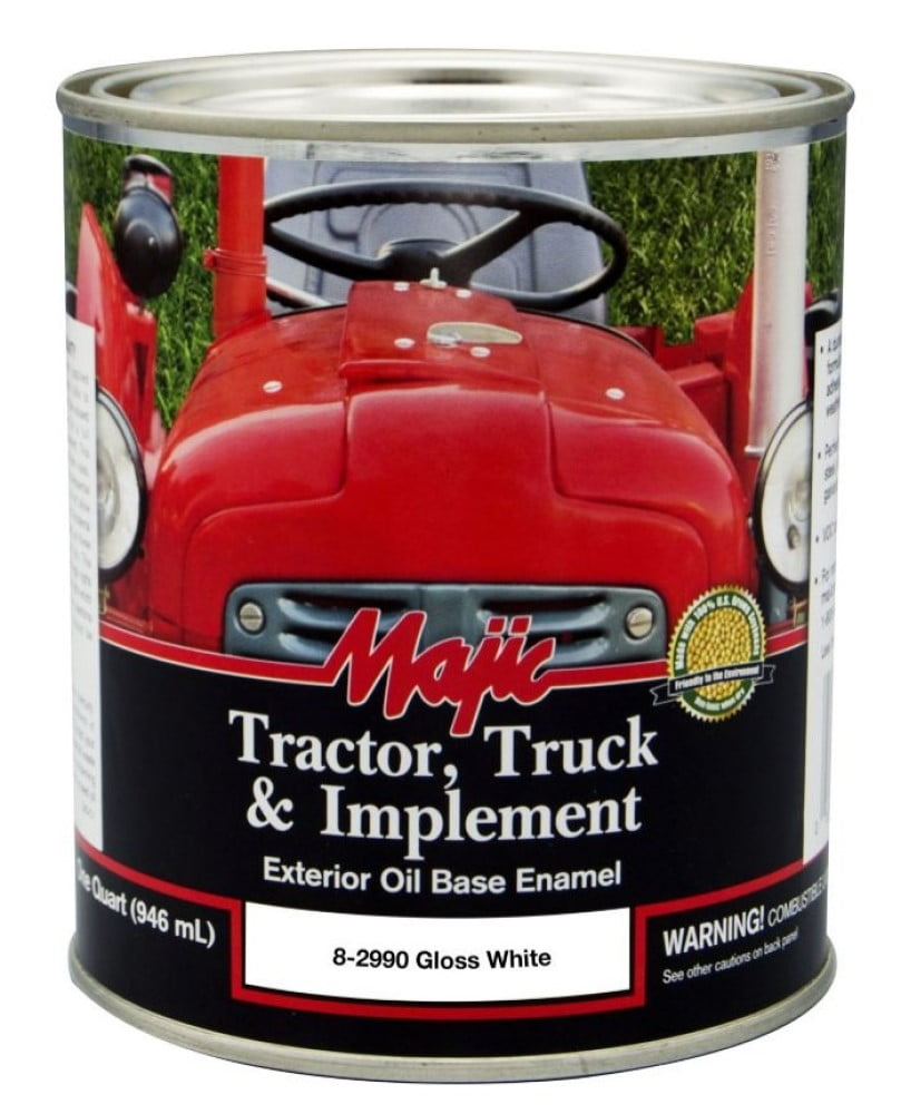 Majic 829902 Gloss White Tractor Truck & Implement Enamel Paint, 1 qt