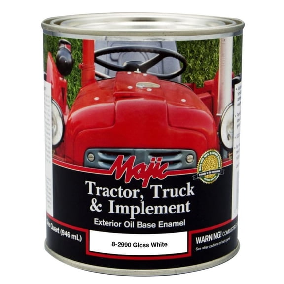 Majic 8-2990-2 Gloss White Tractor Truck & Implement Enamel Paint, 1 qt.
