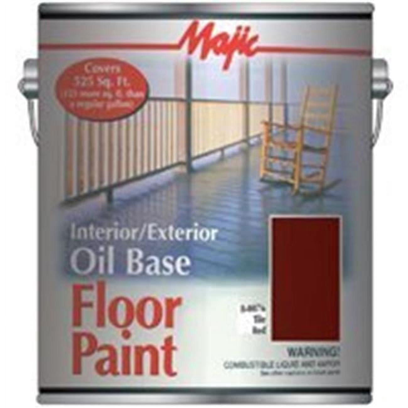 Majic Paints 8-0076-1 1 Gallon Tile Red Interior & Exterior Oil Base ...