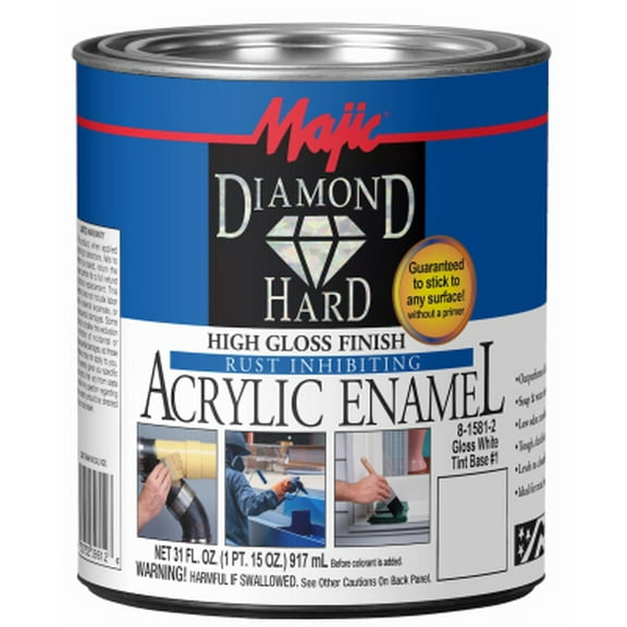 Majic Paints 8-1581-2 Gloss White Tint Base No.1 Diamond Hard Acrylic Enamel